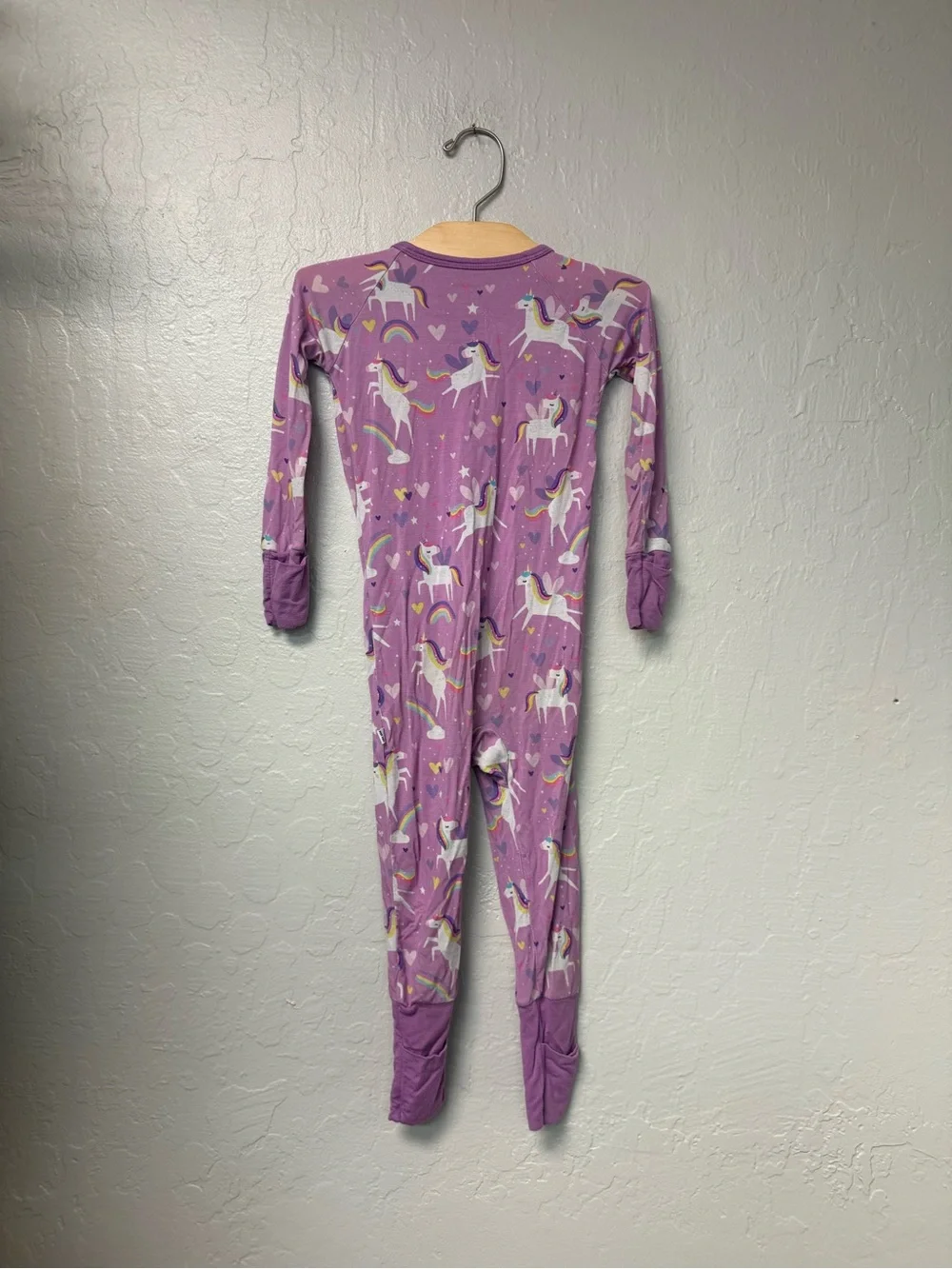 $23‎ ADD ON Little Sleepies Purple Unicorn Bamboo Footie 12-18M Hanna Zara